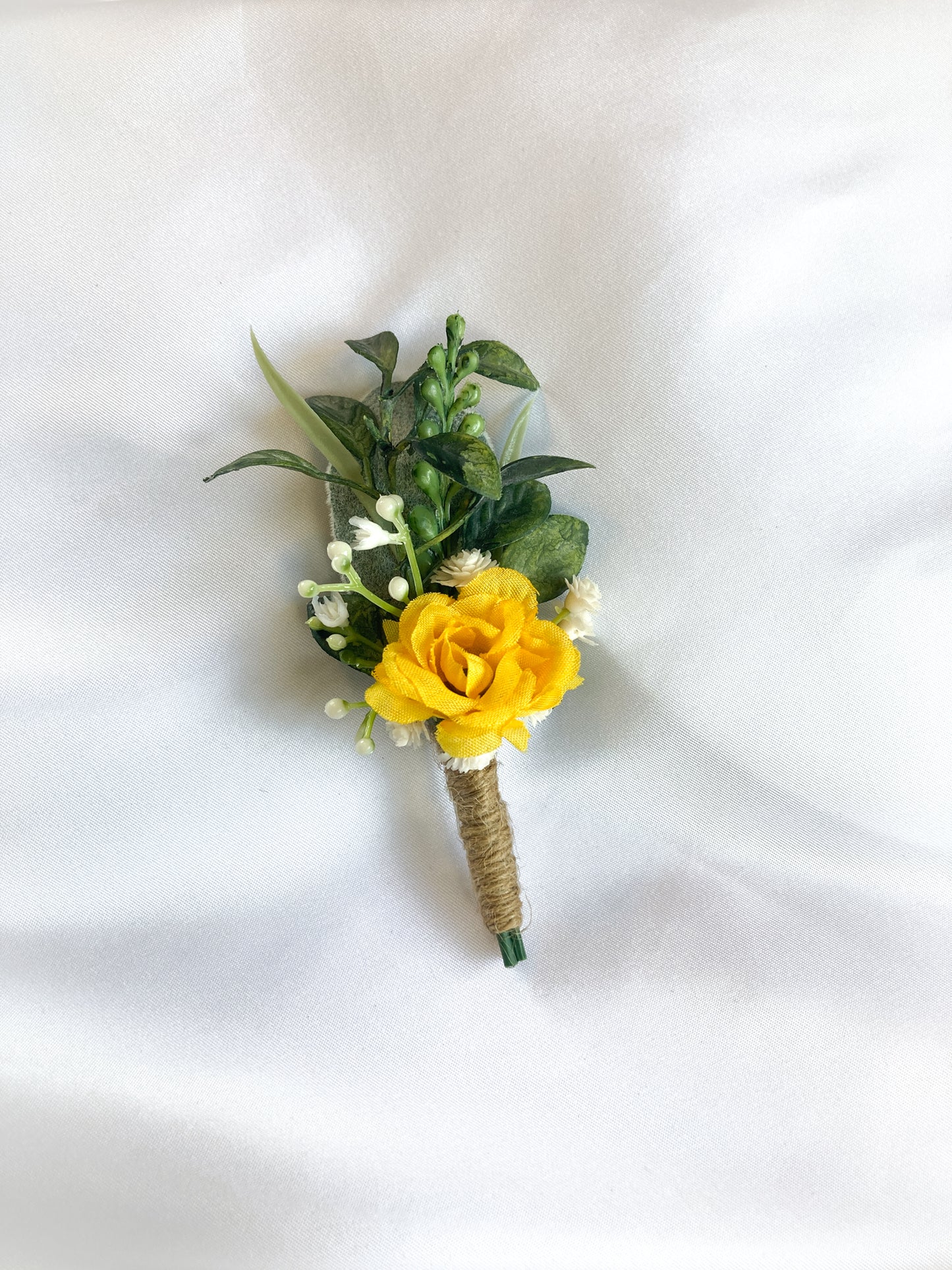 Yellow Rose Magnetic Clip-On Boutonniere